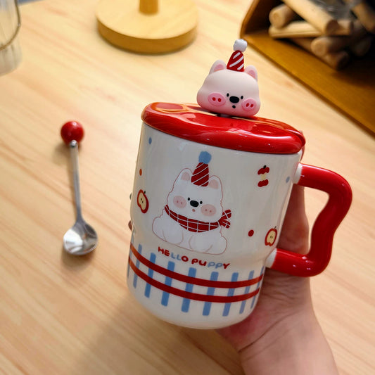 Cute ceramic puppy mug