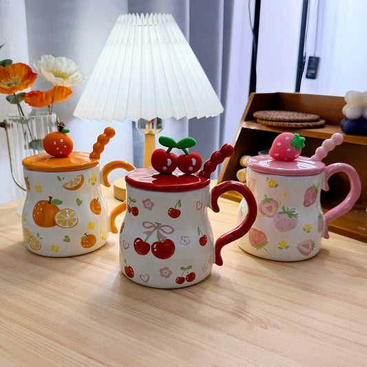Cute Strawberry Ceramic Mug