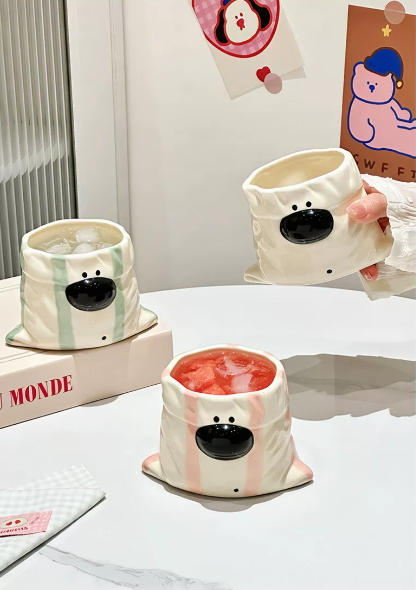 Cloth Puppy Ceramic Water Cup