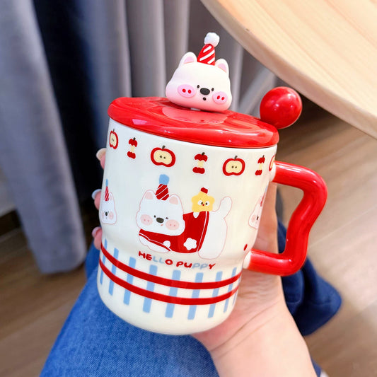 Cute ceramic puppy mug
