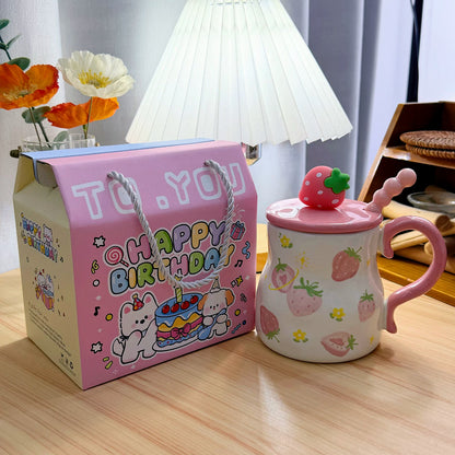 Cute Strawberry Ceramic Mug