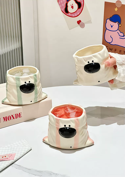 Cloth Puppy Ceramic Water Cup